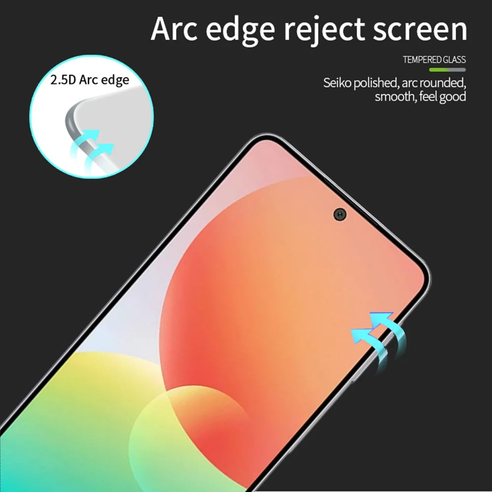 MOFI for Samsung Galaxy M47 5G Screen Protector 9H Full Glue Full Coverage High Aluminum-Silicon Glass Film - Black - 2