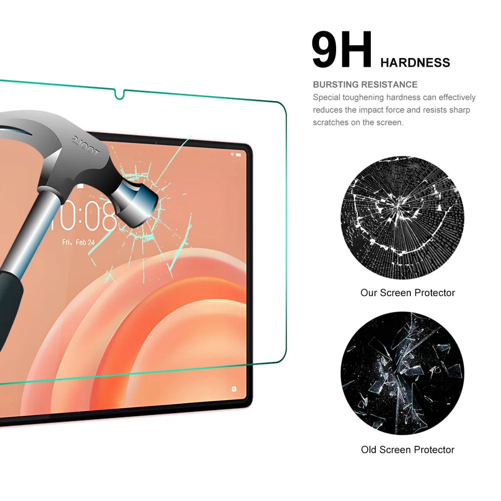 HAT PRINCE for Lenovo Tab Plus Gen 2 Full Screen Protector ENKAY  9H 2.5D 0.33mm HD High Aluminium-silicon Glass Film, Full Glue - Transparent - 4