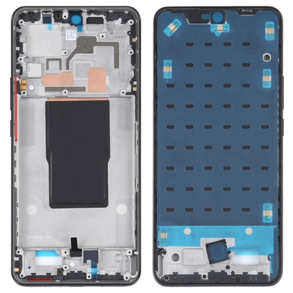 For Xiaomi Redmi K50 Ultra 5G / 12T 5G / 12T Pro 5G Middle Plate Frame Phone Repair Part (A-Side) (without Logo) - Black - 1