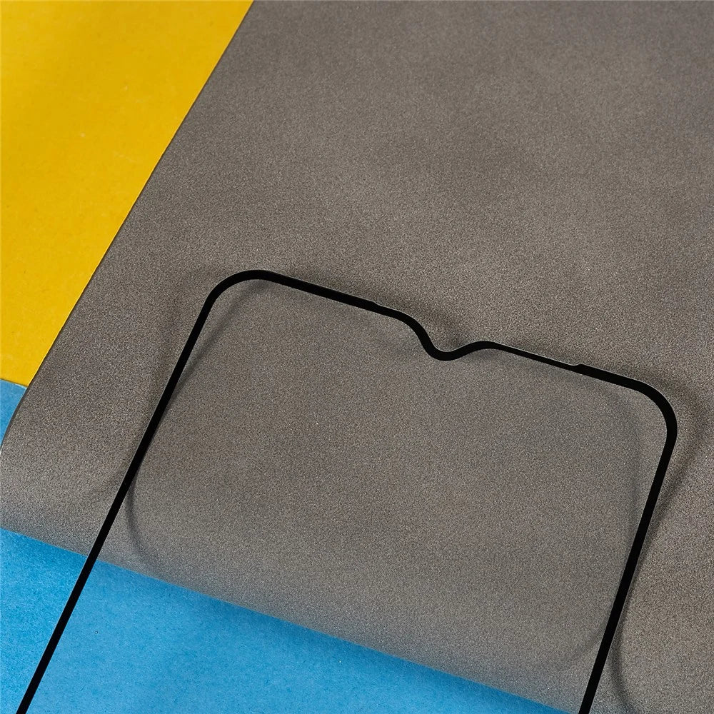 For Motorola Moto E13 4G Silk Printing Tempered Glass Film Full Glue Anti-explosion HD Full Screen Protector - 6