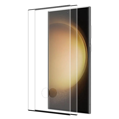 ENKAY HAT PRINCE 2PCS / Set Tempered Glass Film for Samsung Galaxy S23 Ultra 3D Curved Side Glue HD Full Screen Protector Support Fingerprint Unlock - 1