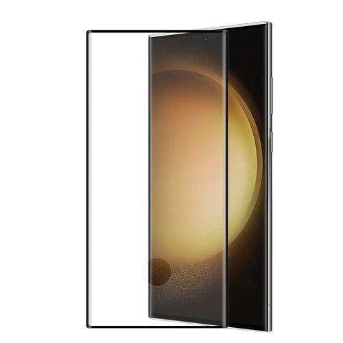 ENKAY HAT PRINCE for Samsung Galaxy S23 Ultra Anti-fingerprint Screen Protector 0.26mm 3D Curved Hot Bending Full Glue Full Coverage Tempered Glass Film [Support Fingerprint Unlocking] - 1