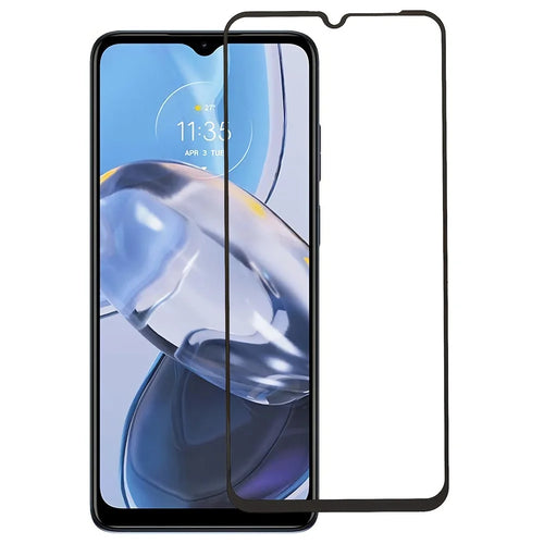 For Motorola Moto E22i 4G / Moto E22 4G Tempered Glass Film Silk Printing Full Glue Ultra Clear Full Screen Protector - 1
