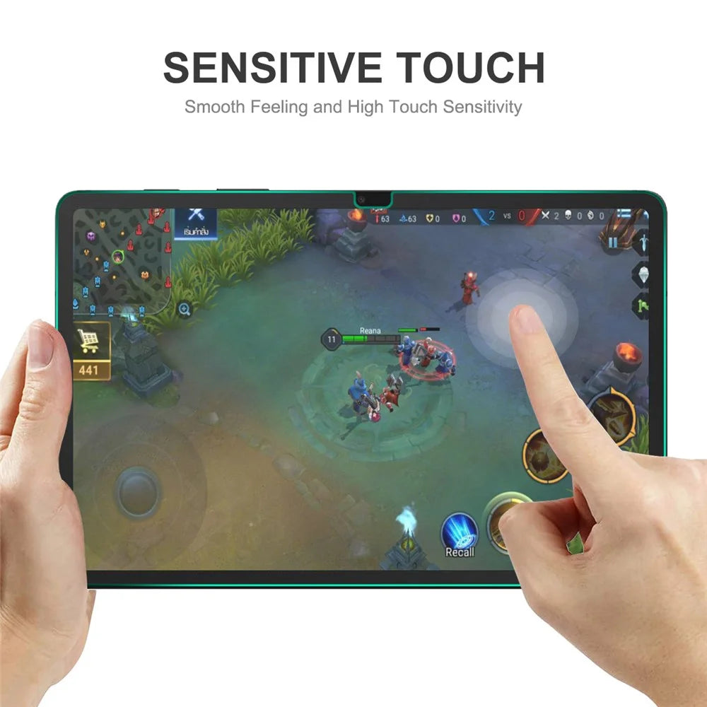 ENKAY HAT PRINCE For Samsung Galaxy Tab S9+ / S8+ / S7 FE Tempered Glass 0.33mm 9H 2.5D Arc Edge Screen Protector Anti-explosion HD Clear Film - 3