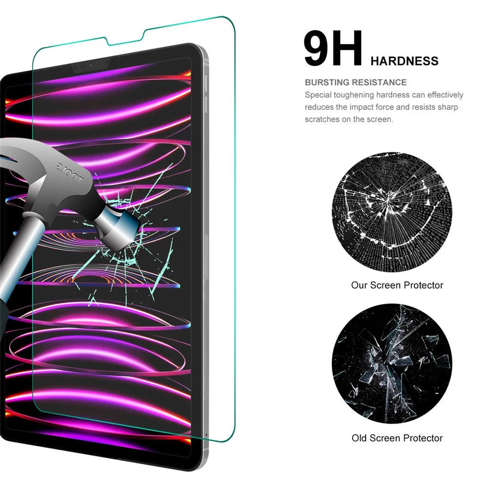 ENKAY HAT PRINCE 2Pcs for iPad Pro 12.9 (2022) / (2021) / (2020 / (2018) Screen Protector HD Clear 0.33mm 9H 2.5D Arc Edge Tempered Glass Film - 4