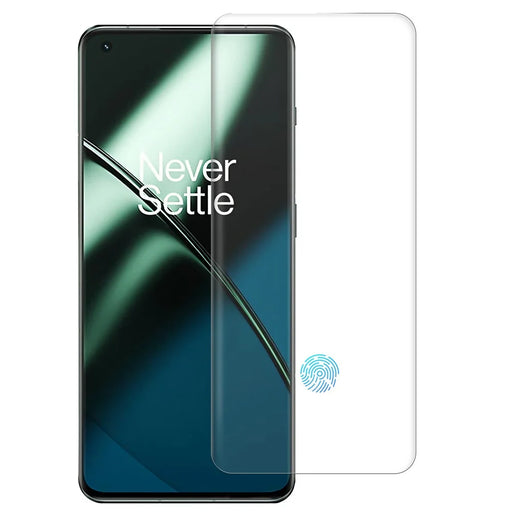 RURIHAI For OnePlus 11 5G, 3D Curved UV Liquid Tempered Glass Screen Protector Ultra Clear Screen Film Support Fingerprint Unlock - 1