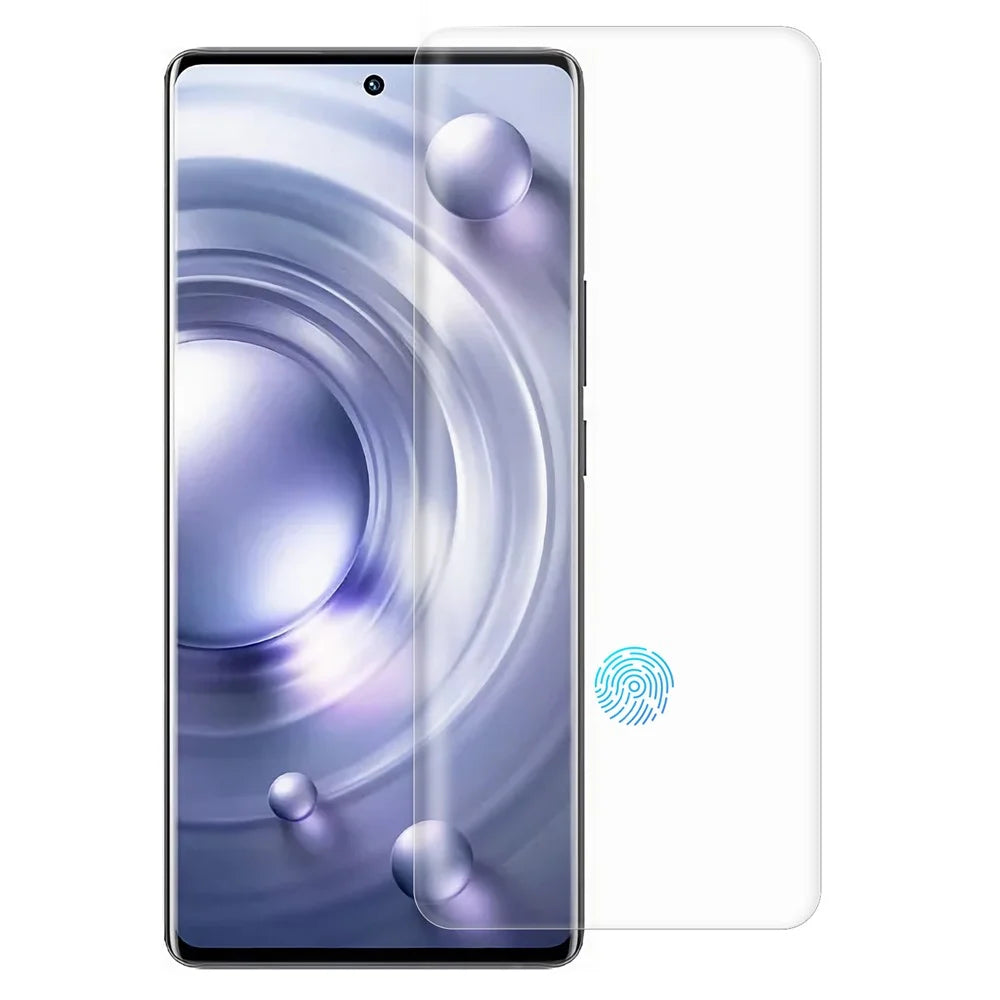 RURIHAI UV Liquid Screen Protector for vivo X80 Pro 5G / X90 Pro+ 5G HD Clear 3D Curved Tempered Glass Full Screen Film Support Fingerprint Unlock - 1