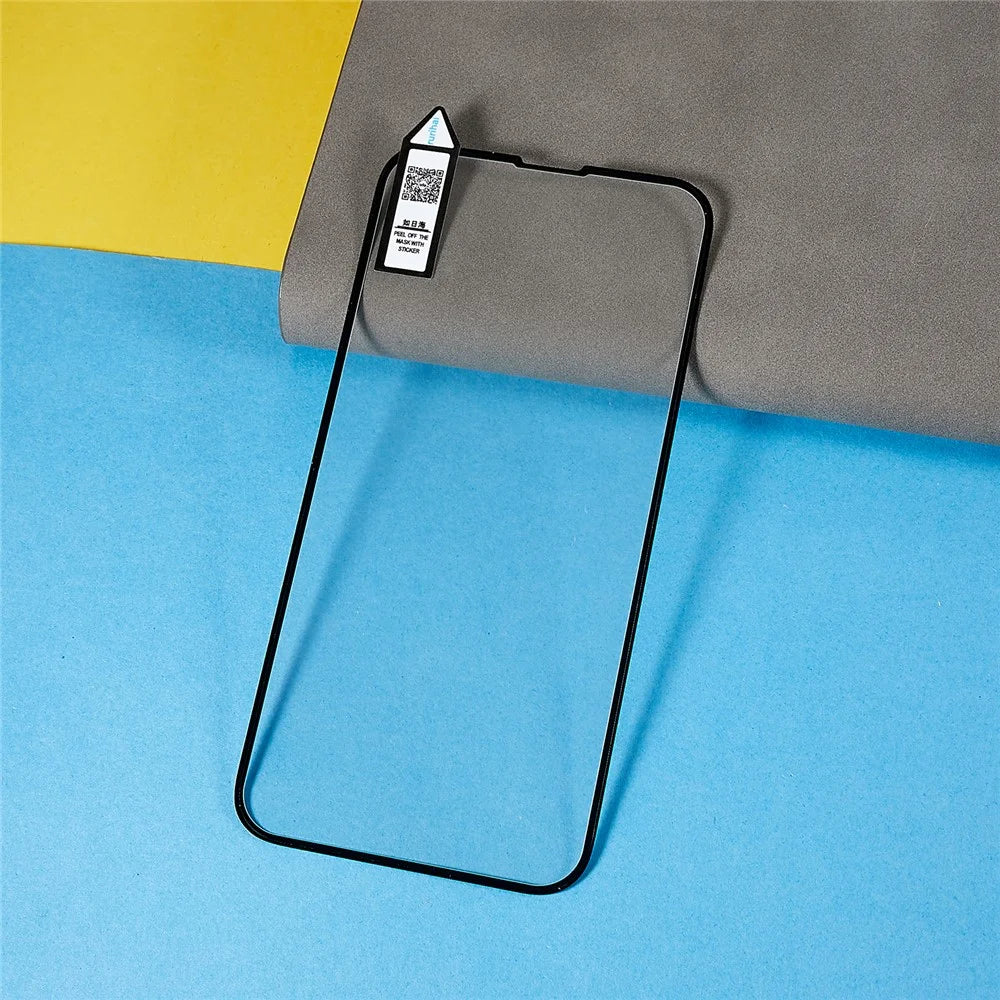 RURIHAI For iPhone 14 Plus / 13 Pro Max 6.7 inch 3D Carbon Fiber Edge Screen Protector 0.26mm HD Clear AGC Glass Screen Film - 4