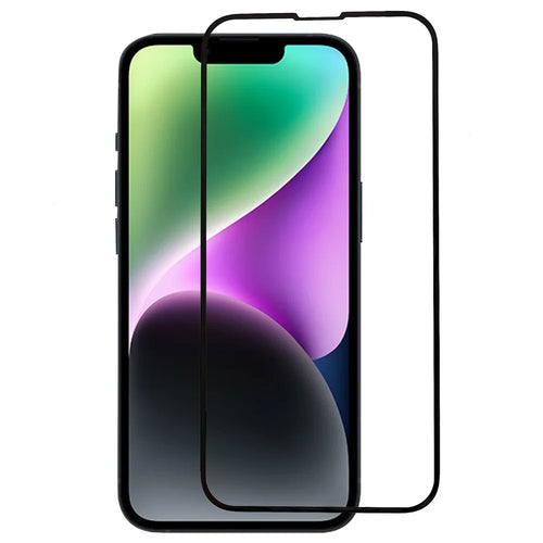 RURIHAI For iPhone 14 / 13 / 13 Pro 6.1 inch HD Clear AGC Glass Screen Protector 0.26mm 3D Carbon Fiber Edge Anti-scratch Screen Film - 1