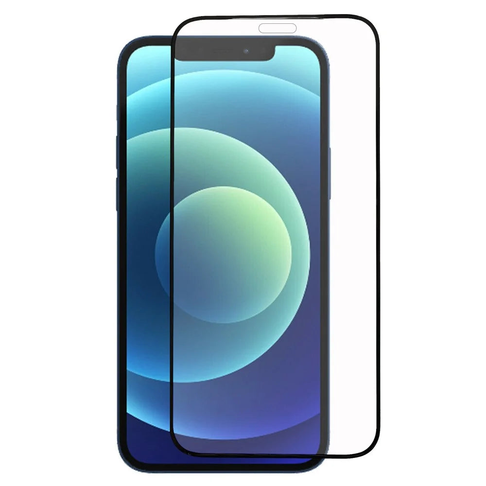 RURIHAI For iPhone 12 / 12 Pro 6.1 inch AGC Glass Screen Protector 3D Carbon Fiber Edge 0.26mm HD Clear Screen Film - 1