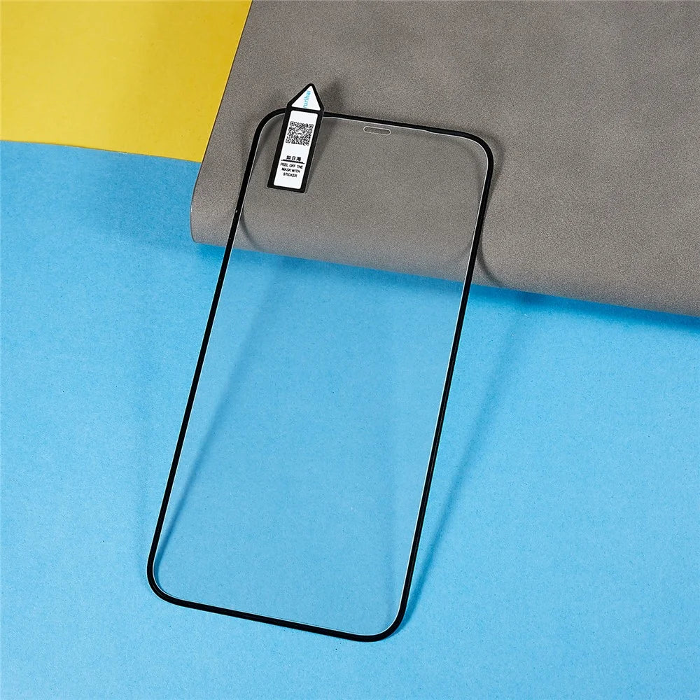 RURIHAI For iPhone 12 / 12 Pro 6.1 inch AGC Glass Screen Protector 3D Carbon Fiber Edge 0.26mm HD Clear Screen Film - 4