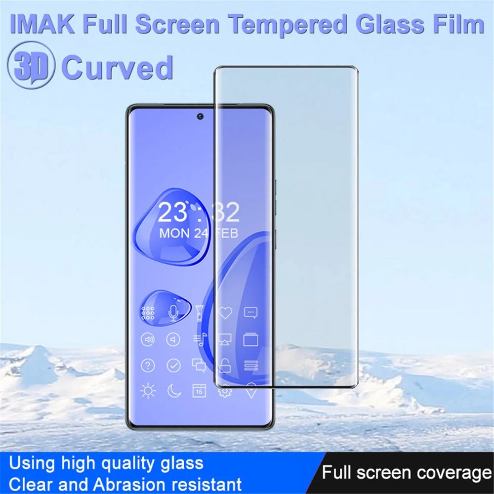 IMAK For Motorola Moto X40 5G / Edge 40 Pro 5G  Anti-Scratch Clear Full Coverage Phone Screen Protector 3D Curved Tempered Glass Film - 4