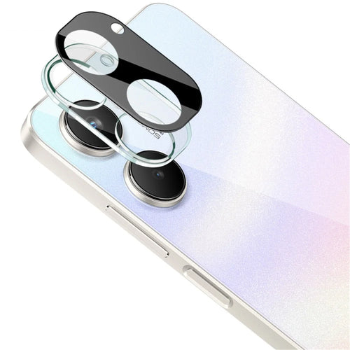 IMAK For Realme 10 4G Tempered Glass Lens Film + Acrylic Lens Cap HD Clear Anti-scratch Camera Lens Protector (Black Version) - 1