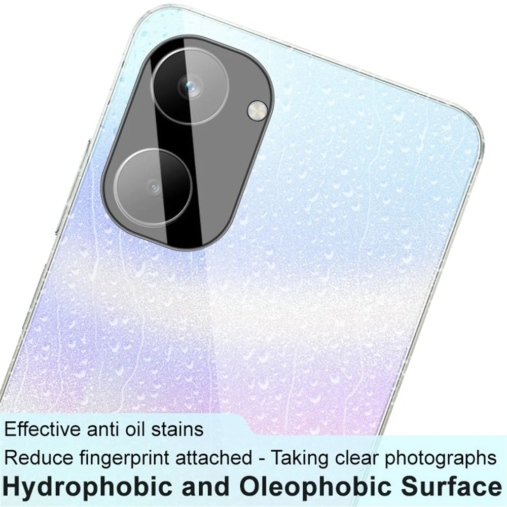 IMAK For Realme 10 4G Tempered Glass Lens Film + Acrylic Lens Cap HD Clear Anti-scratch Camera Lens Protector (Black Version) - 5