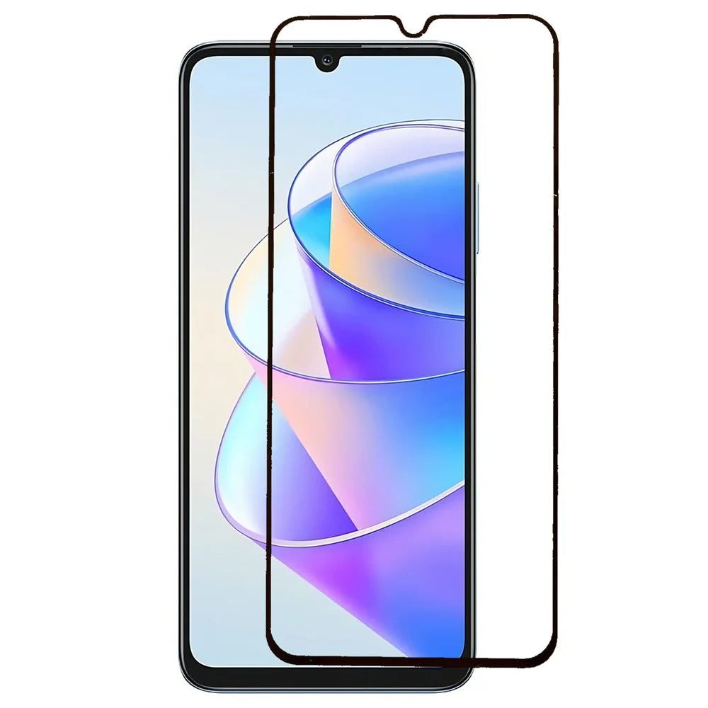 For Honor X7a 5G Full Glue Tempered Glass Film 9H Hardness Silk Printing Secondary Hardening Full Screen Protector - 1