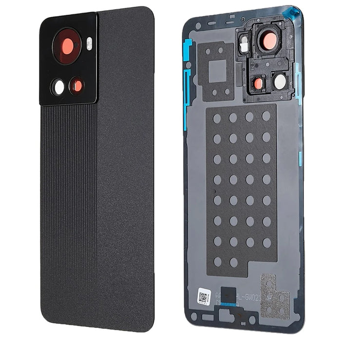 For OnePlus Ace 5G OEM Battery Housing with Adhesive Sticker + Camera Lens Cover - Black - 1