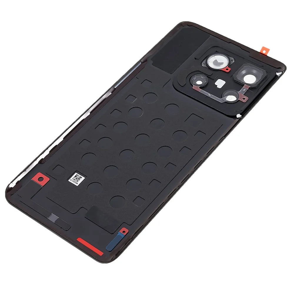 For OnePlus 10T 5G OEM Battery Housing with Adhesive Sticker + Camera Lens Cover - Black - 5