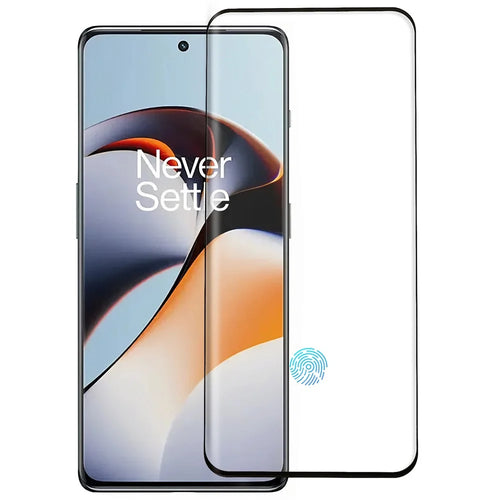 For OnePlus 11R 5G / Ace 2 5G Silk Printing Screen Protector Side Glue Full Coverage Curved Tempered Glass Film (Support Fingerprint Unlock) - 1