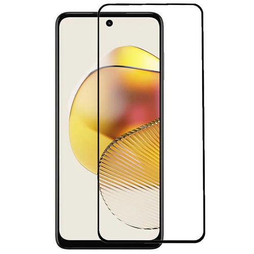 For Motorola Moto G73 5G Silk Printing Screen Protector Complete Covering Full Glue Anti-Scratch Tempered Glass Film - 1