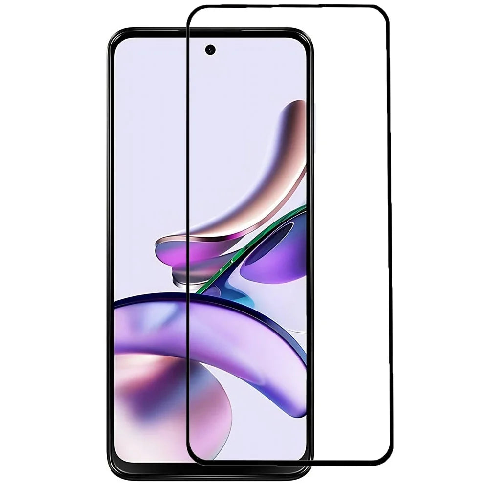 Silk Printing Screen Protector for Motorola Moto G13 4G Full Glue Full Coverage Impact Protection Tempered Glass Film - 1