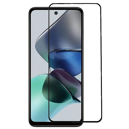 For Motorola Moto G23 4G Anti-Scratch Tempered Glass Film Complete Covering Full Glue Silk Printing Screen Protector - 1