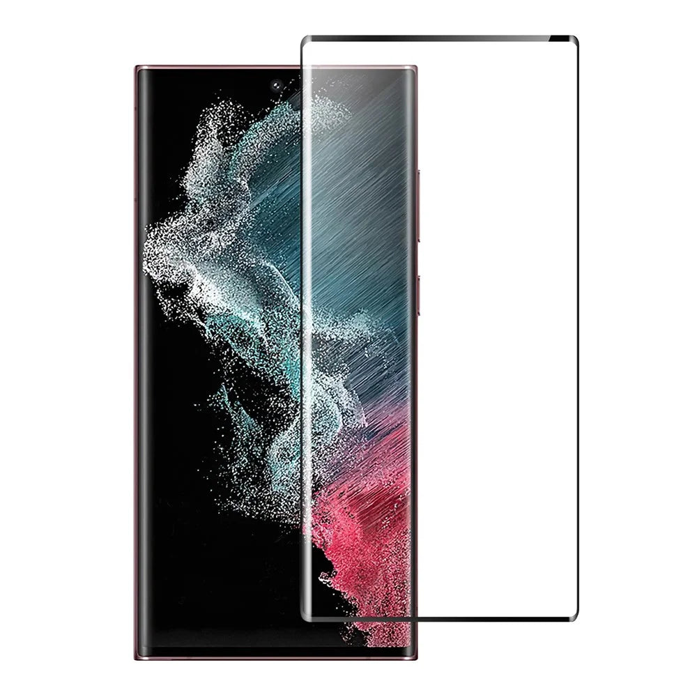 Anti-fingerprint Screen Protector For Samsung Galaxy S23 Ultra , 3D Curved Side Glue Explosion-proof Tempered Glass Film - 1