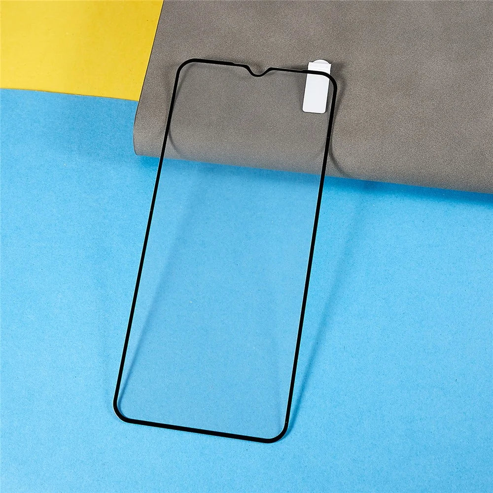 For Samsung Galaxy A04e 4G / F04 4G / M04 4G Silk Printing Full Screen Protector Black Edge Full Glue Tempered Glass Film - 3