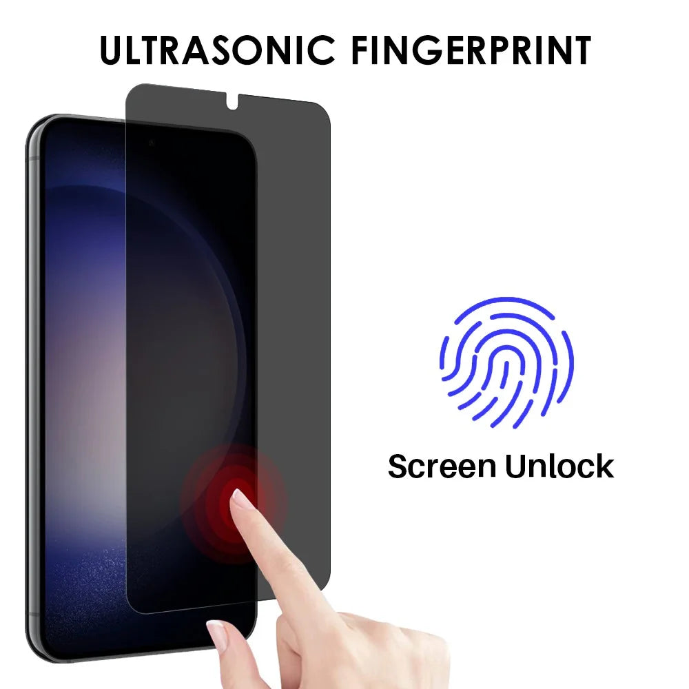 NORTHJO A++ For Samsung Galaxy S22 5G / S23 Anti-peep Tempered Glass Film Ultra Clear 2.5D 0.3mm Screen Protector Support Fingerprint Unlock - 3