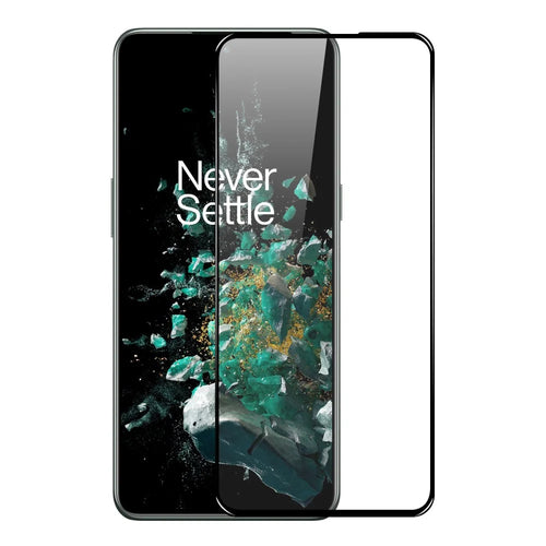 NORTHJO A+ For OnePlus 10T 5G / Ace Pro 5G Silk Printing Screen Protector Full Glue High Aluminum-silicon Glass Film - Black - 1