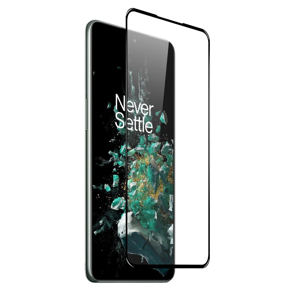 NORTHJO A+ For OnePlus 10T 5G / Ace Pro 5G Silk Printing Screen Protector Full Glue High Aluminum-silicon Glass Film - Black - 2