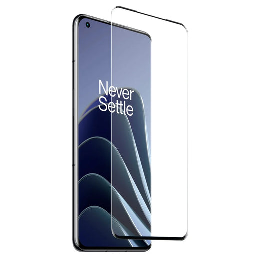 NORTHJO A+ For OnePlus 10 Pro 5G / 9 Pro 5G Tempered Glass Screen Protector Side Glue 3D Curved Ultra Clear Film - Black - 2