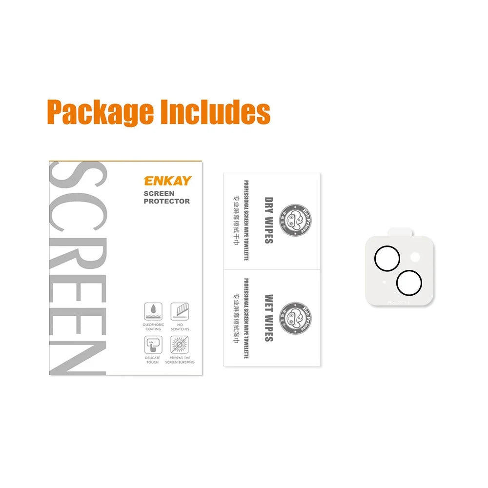 ENKAY HAT PRINCE Camera Lens Protector for iPhone 13 / 13 mini Silk Printing Tempered Glass Lens Film with Installation Tool - 2