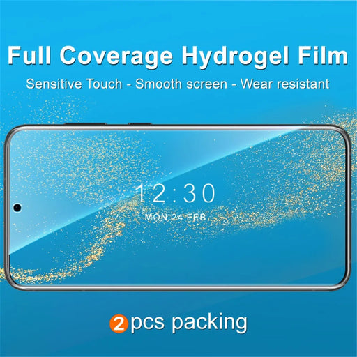 IMAK 2Pcs / Set Hydrogel Film III for Samsung Galaxy S22+ 5G / S23+ Soft TPU Phone Screen Film HD Clear Full Screen Protector - 2