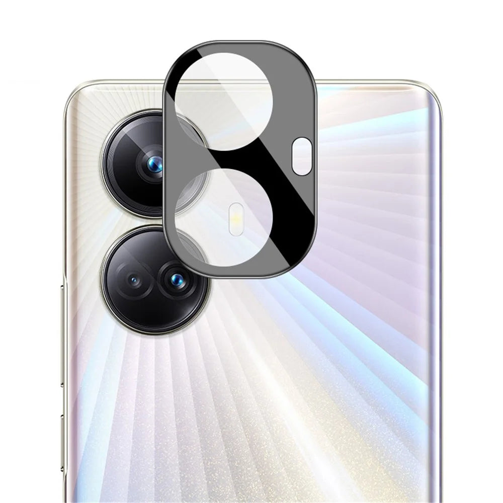 IMAK Rear Camera Lens Protector for Realme 10 Pro+ 5G (Global Version) , High Definition Tempered Glass Lens Film+Acrylic Lens Cap (Black Version) - 6