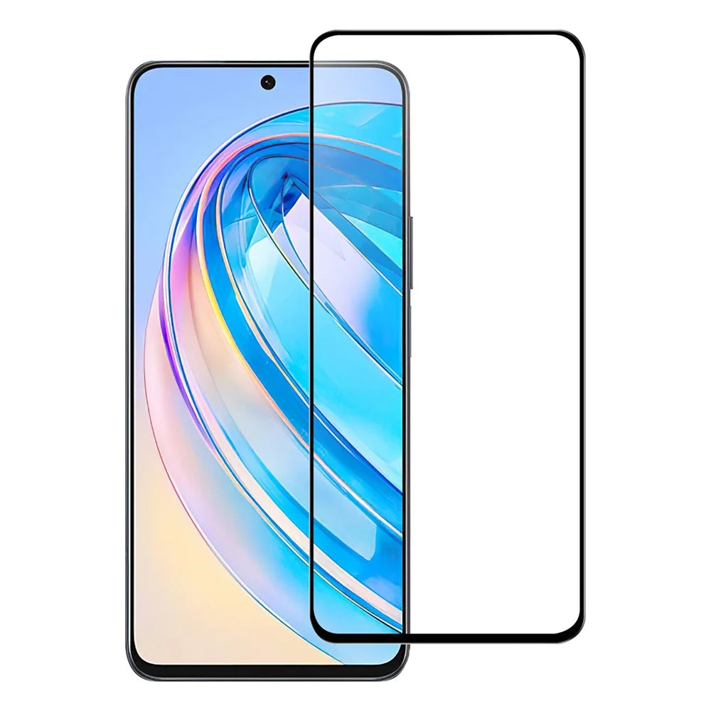 For Honor X8a 4G Anti-Explosion Screen Protector HD Clear Black Edge Full Glue Protective Tempered Glass Film - 1