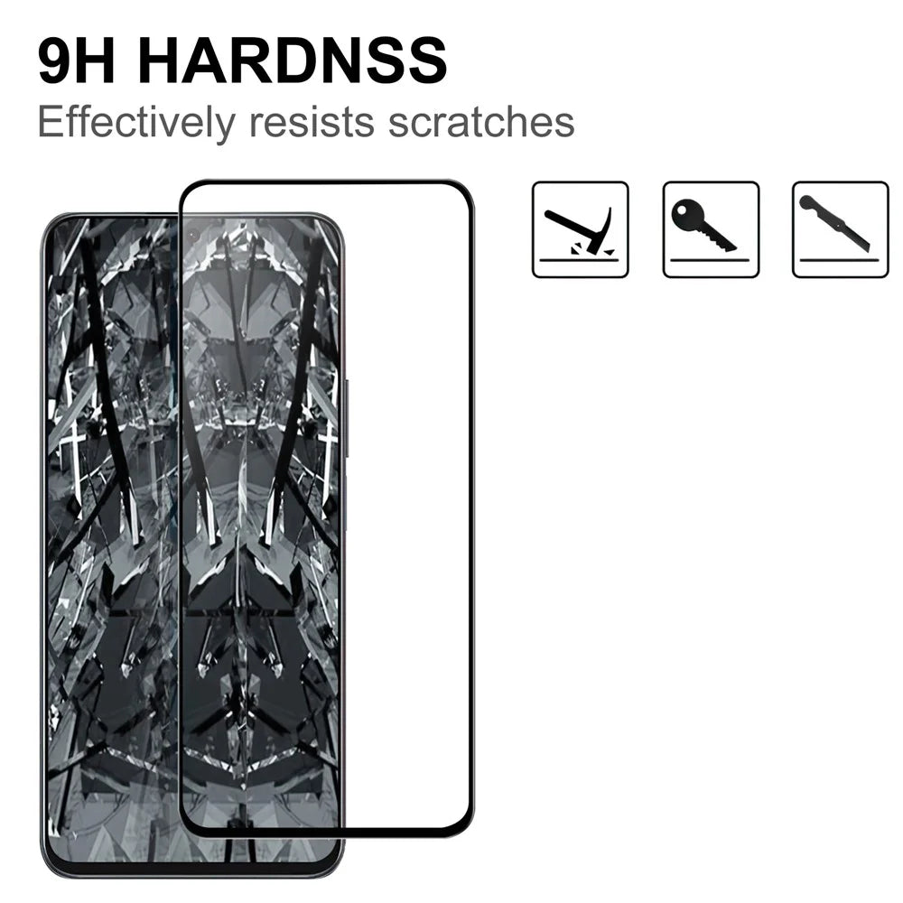 For Honor X8a 4G Anti-Explosion Screen Protector HD Clear Black Edge Full Glue Protective Tempered Glass Film - 3