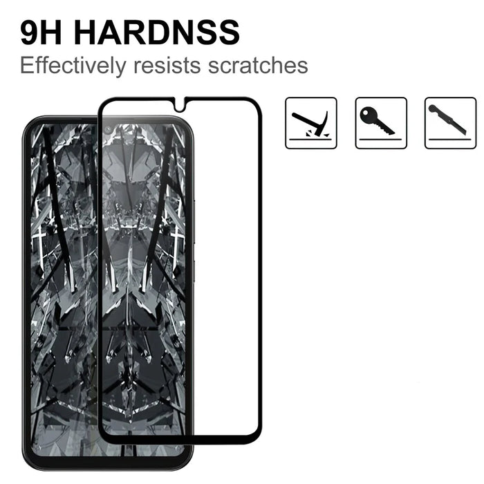 Sensitive Touch Screen Protector for Samsung Galaxy A34 5G , HD Clear Black Edge Full Glue Tempered Glass Film - 3
