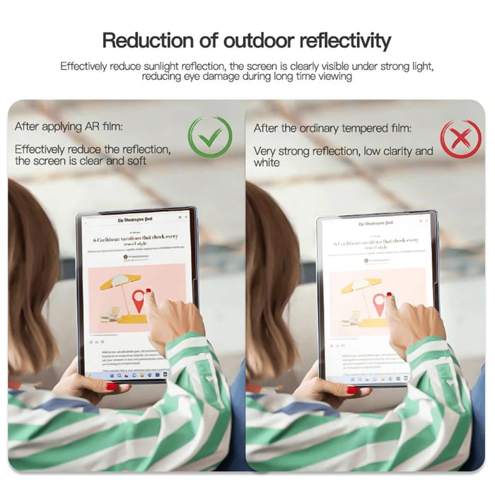 For Microsoft Surface Pro 8 / 9 / X Anti-blue-ray AR Screen Protector Anti-glare Ultra Clear PET Screen Film - 5