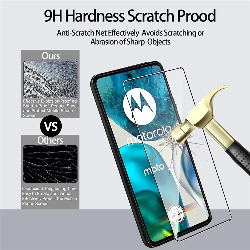 For Motorola Moto G52 4G 2.5D Arc Edge Tempered Glass Film Anti-explosion Fingerprint-free Screen Protector - 5