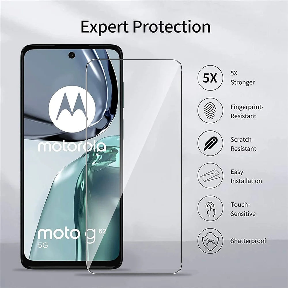 For Motorola Moto G62 5G Anti-explosion Screen Protector 2.5D Arc Edge Ultra Clear Tempered Glass Film - 2