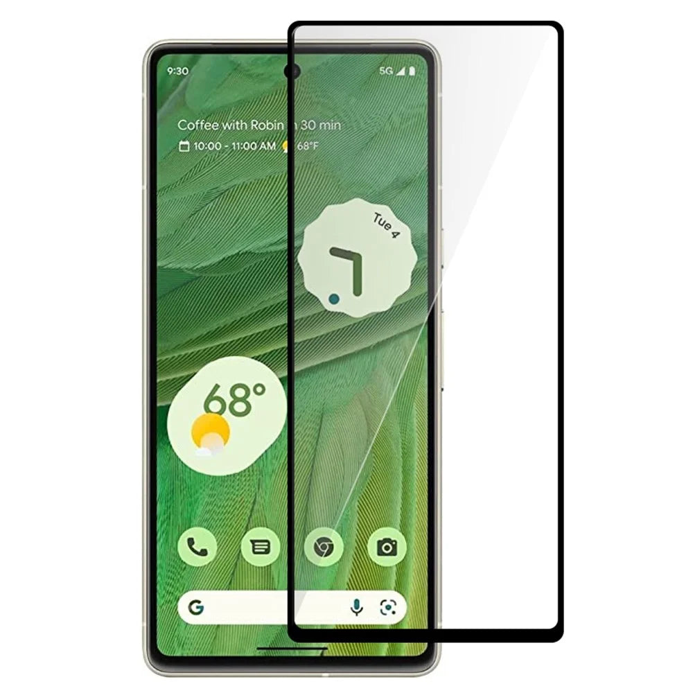 For Google Pixel 7a Anti-Scratch Tempered Glass Screen Protector Silk Printing Full Screen Cover Film (Full Glue) - 1