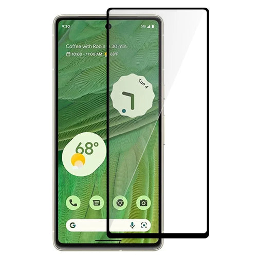 For Google Pixel 7a Anti-Scratch Tempered Glass Screen Protector Silk Printing Full Screen Cover Film (Full Glue) - 1