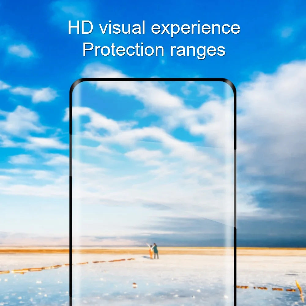 AMORUS For Oppo Reno8 T 4G Silk Printing Tempered Glass Film Anti-explosion Full Glue Full Screen Protector - Black - 3
