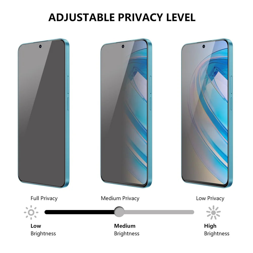 ENKAY HAT PRINCE for Honor X8a 4G 28 Degree Anti-spy Full Screen Protector Full Glue Anti-glare Tempered Glass Film - 4