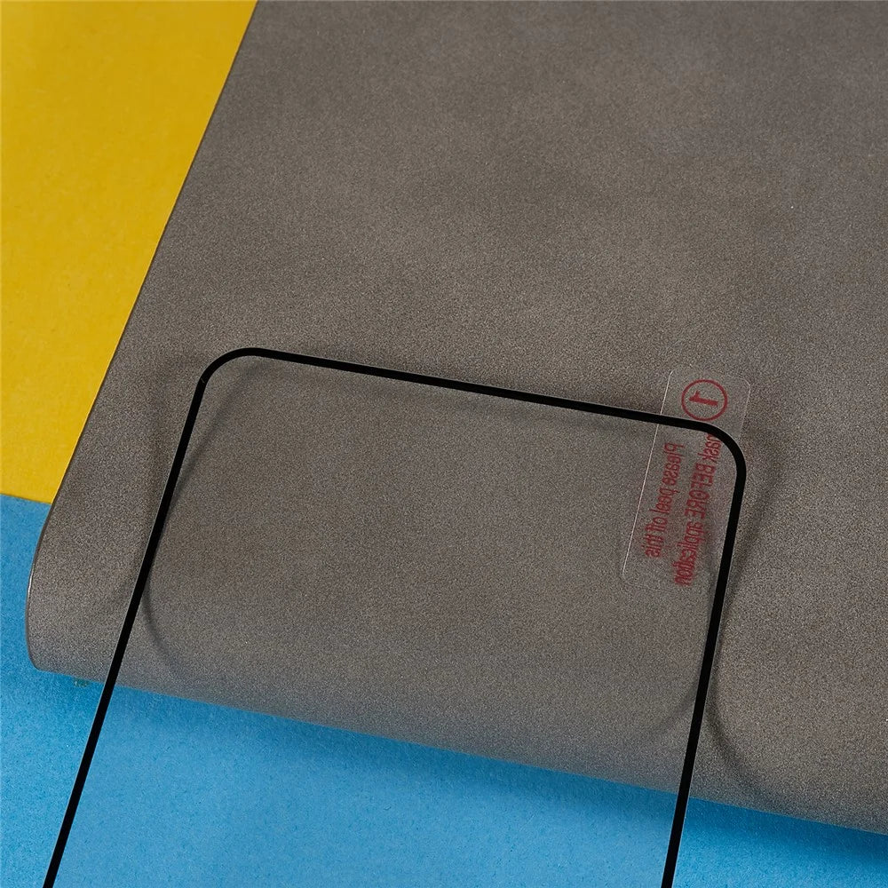 For Motorola Moto G53 5G Black Silk Print Screen Protector Secondary Hardening Tempered Glass Protective Film - 4