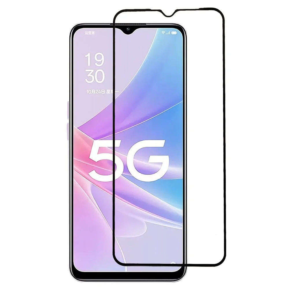 For Oppo A78 5G Full Glue Silk Printing Screen Protector Full Protection Tempered Glass Film - 1