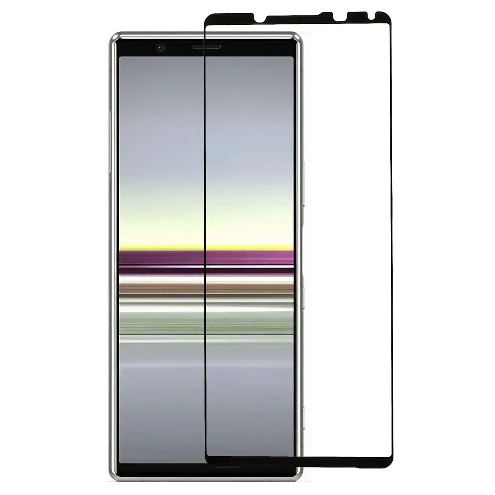 Silk Printing Screen Protector for Sony Xperia 5 V , Full Glue Full Cover Tempered Glass Protective Film - 1
