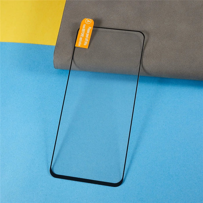 For Oppo Reno8 T 4G Full Coverage Screen Protector Silk Printing Black Edge Tempered Glass Film - 6