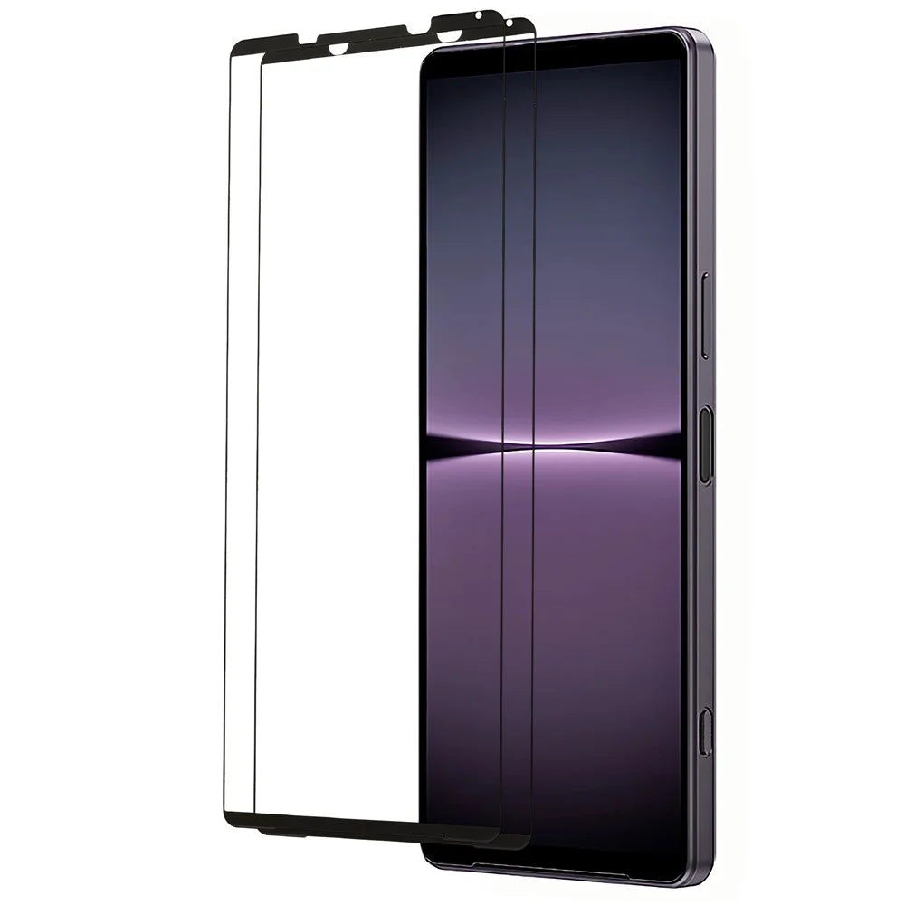 2Pcs / Pack Screen Protector for Sony Xperia 1 V , Silk Printing Black Edge Tempered Glass Film Full Coverage - 1