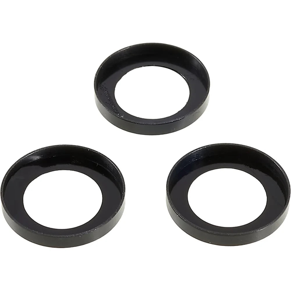 Bling Camera Lens Protector for iPhone 14 Pro / 14 Pro Max , Glitter Metal Frame + Tempered Glass Individual Ring Lens Cover - Black - 5